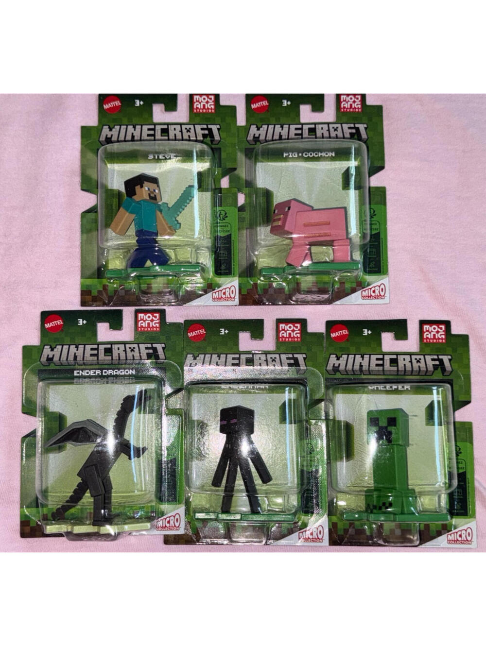 5 pc set Minecraft Figures NEW Sealed Toy Figures Cake Toppers Gifts Craft